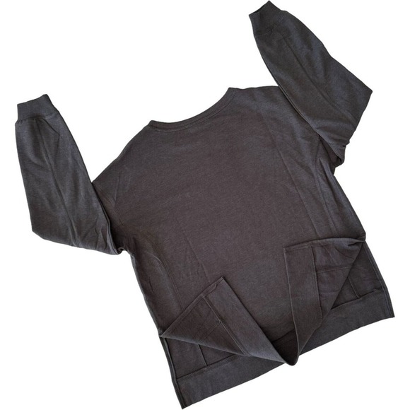 Wildfox Womens Easy Does It Graphic Sweatshirt Gray Pullover Stretch Medium New - Picture 4 of 9